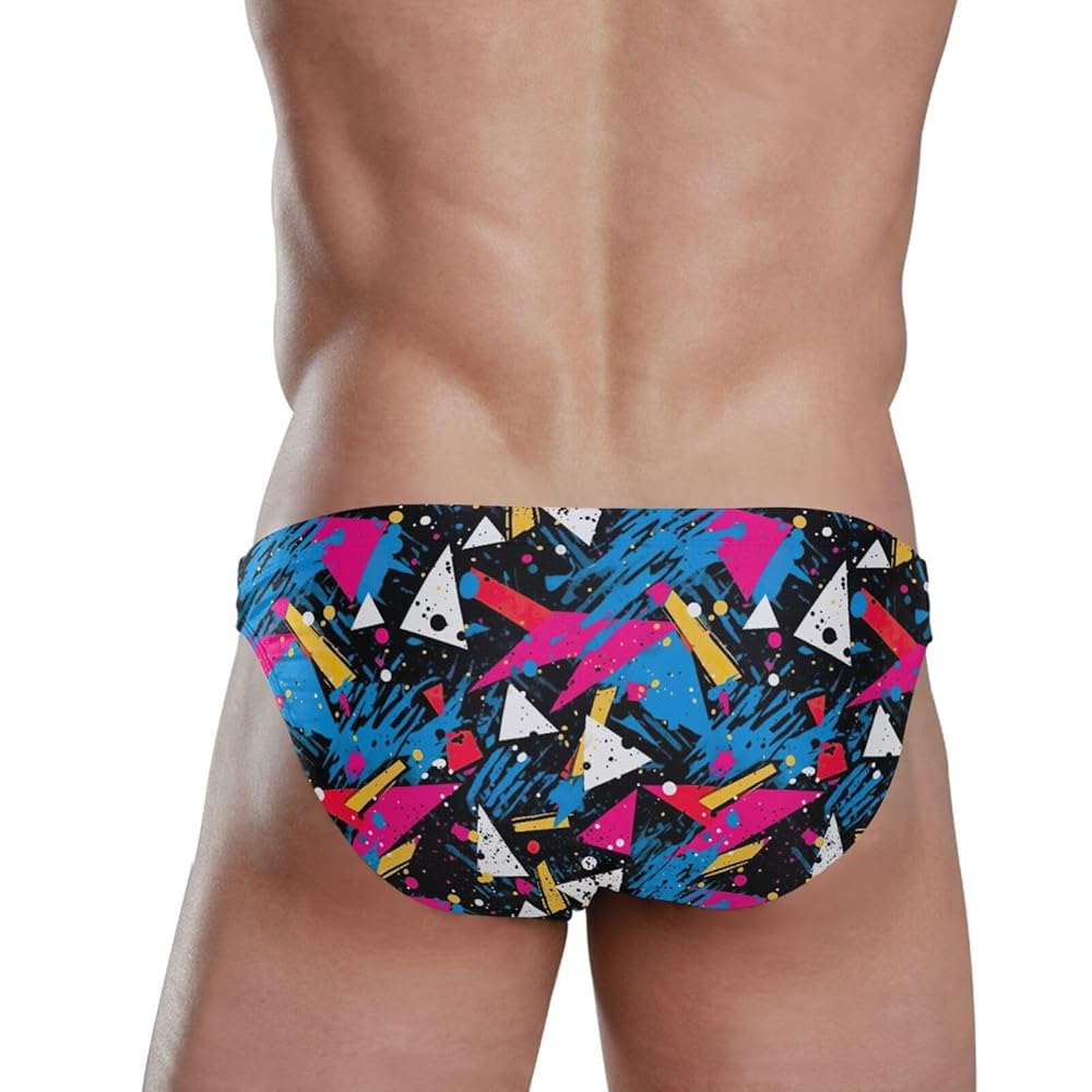 CHSIN Men Swimming Pop 92s Geometric Bikini Swimsuit